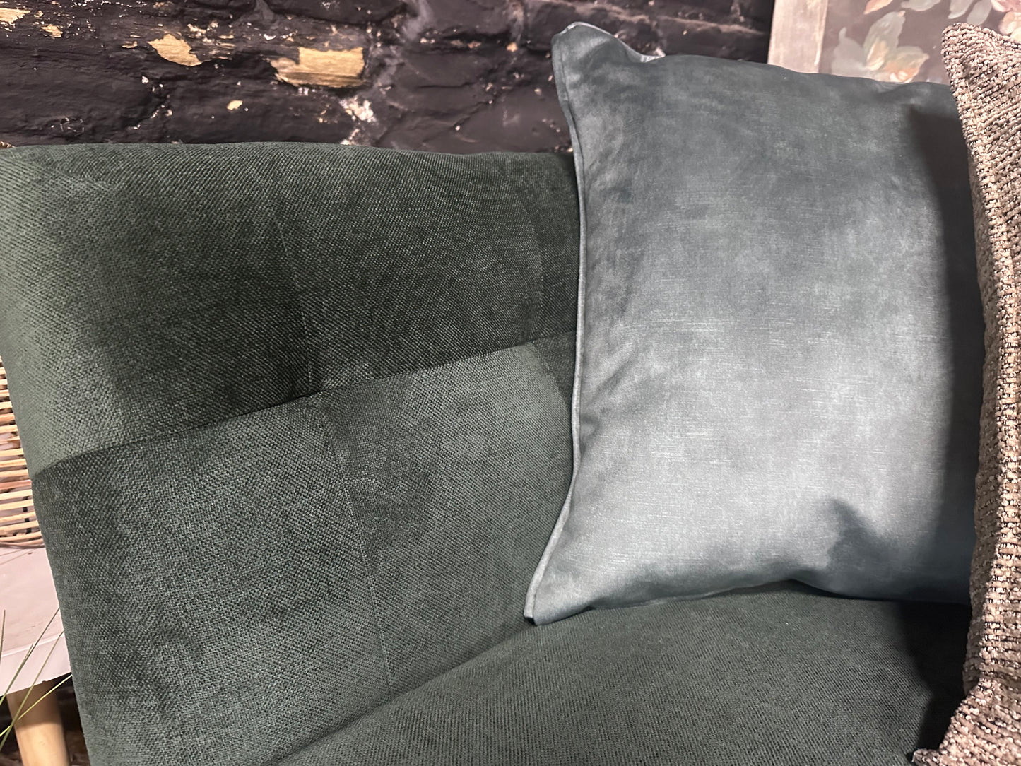 DFS Appleton Right Hand Chaise Sofa - Forest Green