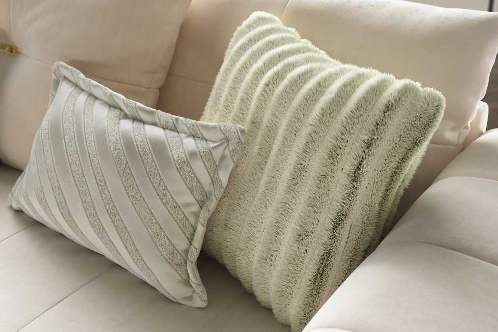 The Oscar 3 x 3 Corne Sofa in The Oscar Super Matt Velvet Ecru Mix