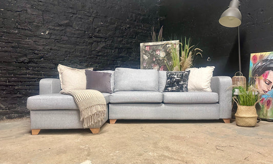 DFS Light Grey Chaise Sofa