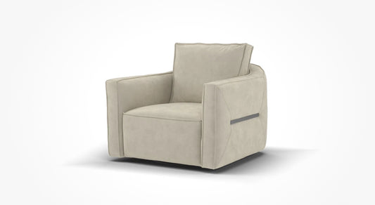 New Sofology Palazzo Swivel Chair in Lifestyle Newbuck Stone