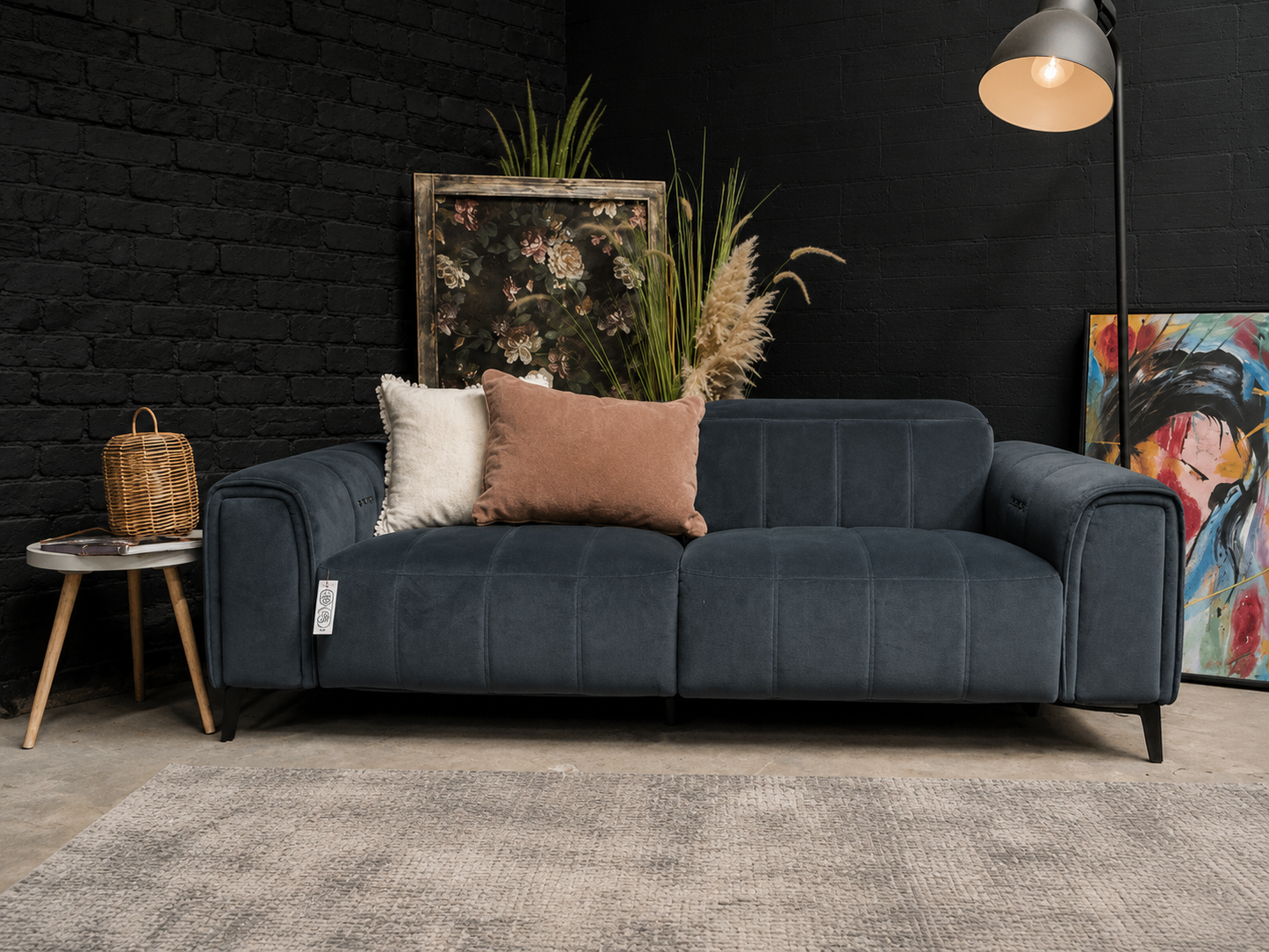 Dfs Torren 3 Seater Power Plus Recliner With Headrests & Storage