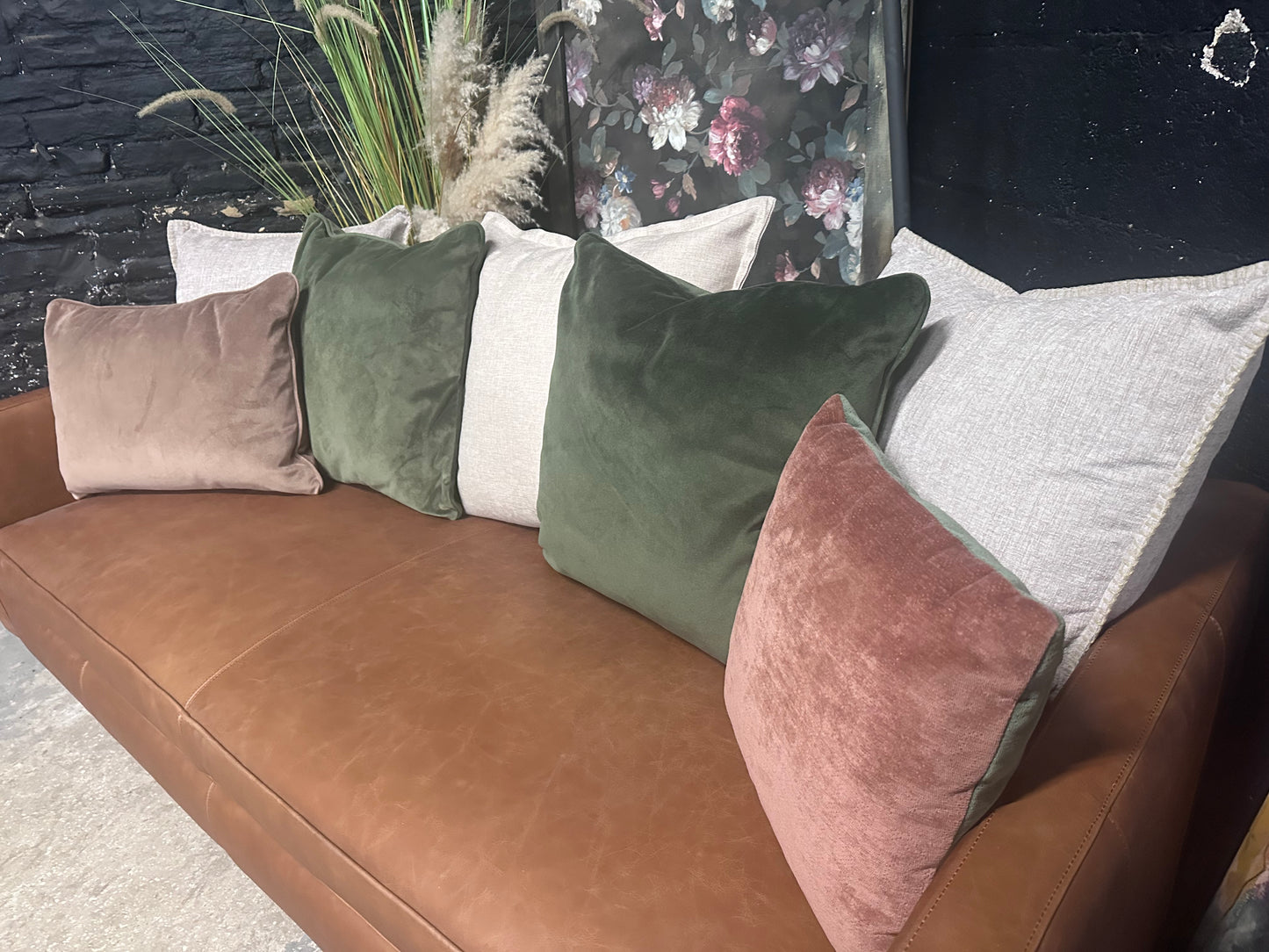 John Lewis Brown Soft Leather 3 Seater Sofa