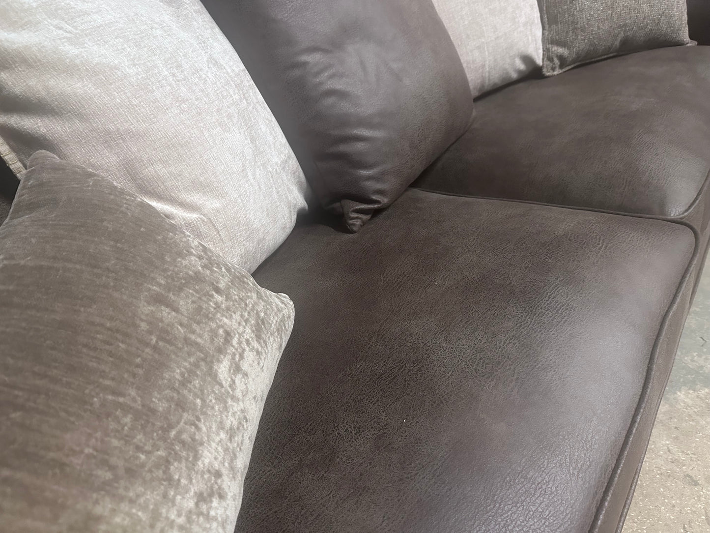 Very Drury Soft Leatherette Split 4 Seater Sofa