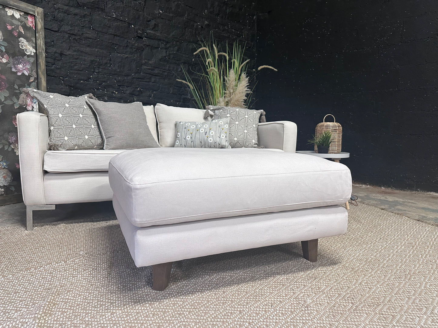 Large Sofa.com Footstool in Clever Cotton | Brand New