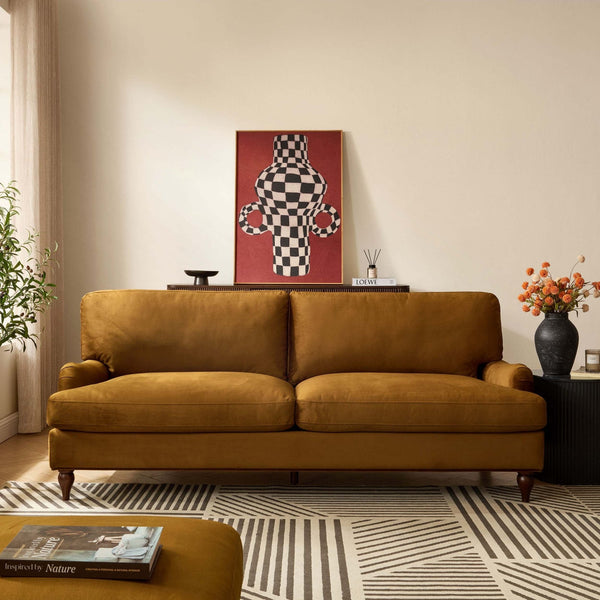 Dusk Hampshire 3 Seater Sofa in Muted Gold