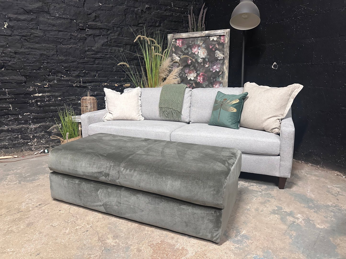 Dusk 3 Seater stone pale grey sofa