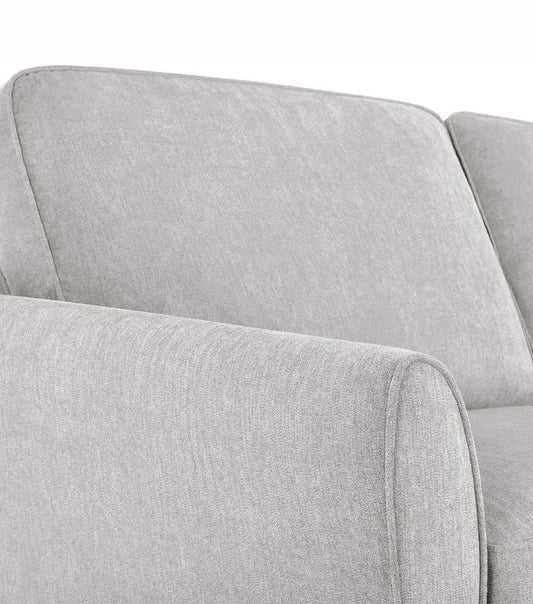 Jasmine 3 Seater Sofa in Campo Silver Fabric | Oak Furnitureland
