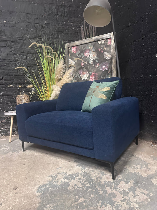 Malibu Loveseat in Blue Chenille