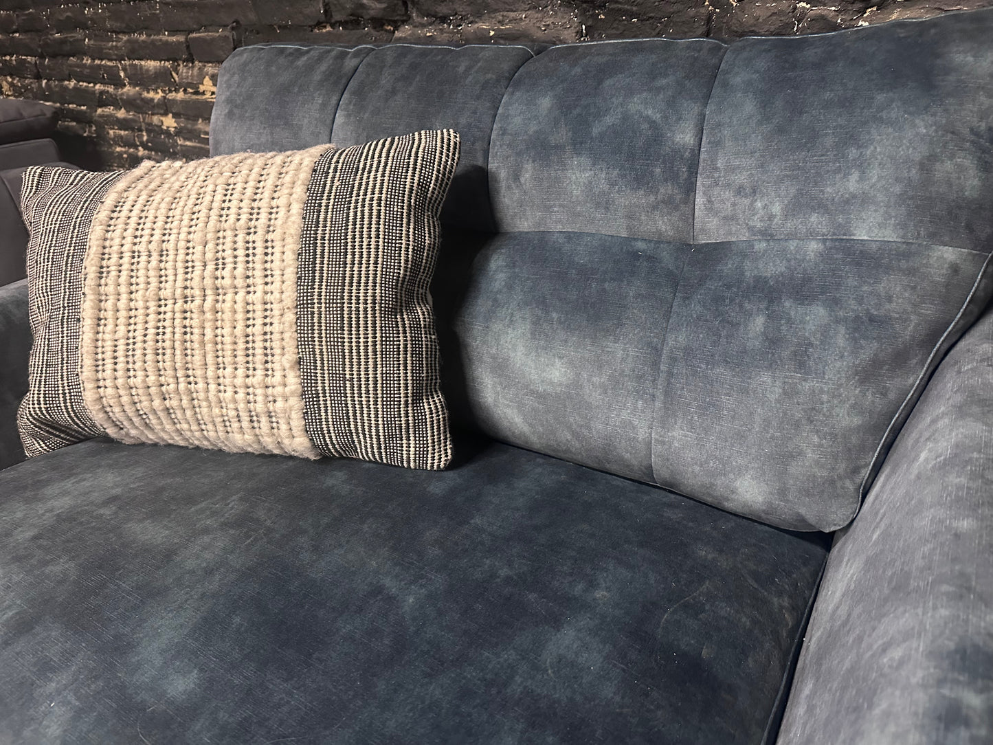 DFS New Motion 2 Seat Sofa and Cuddler Set in Navy Blue