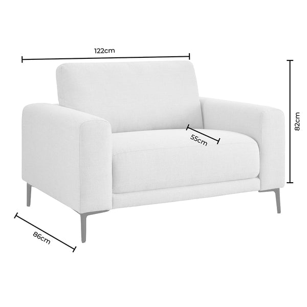 Malibu Loveseat in Blue Chenille