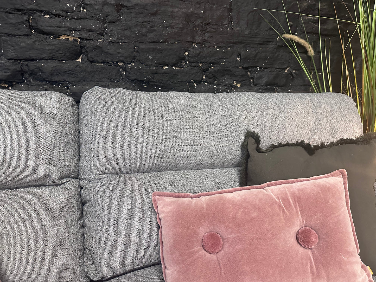 NEW Morgan Santos Steel grey 3 Seater Split modular Sofa | Oak Furniture Land
