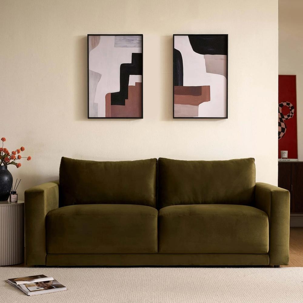 Dusk Dark Green Velvet 3 Seater Sofa