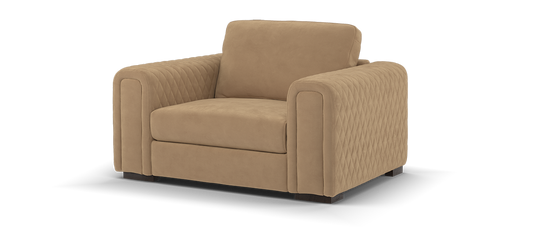 Sofology The Firenze Loveseat Chair in Lifestyle Nubuck Feel Fabric Camel