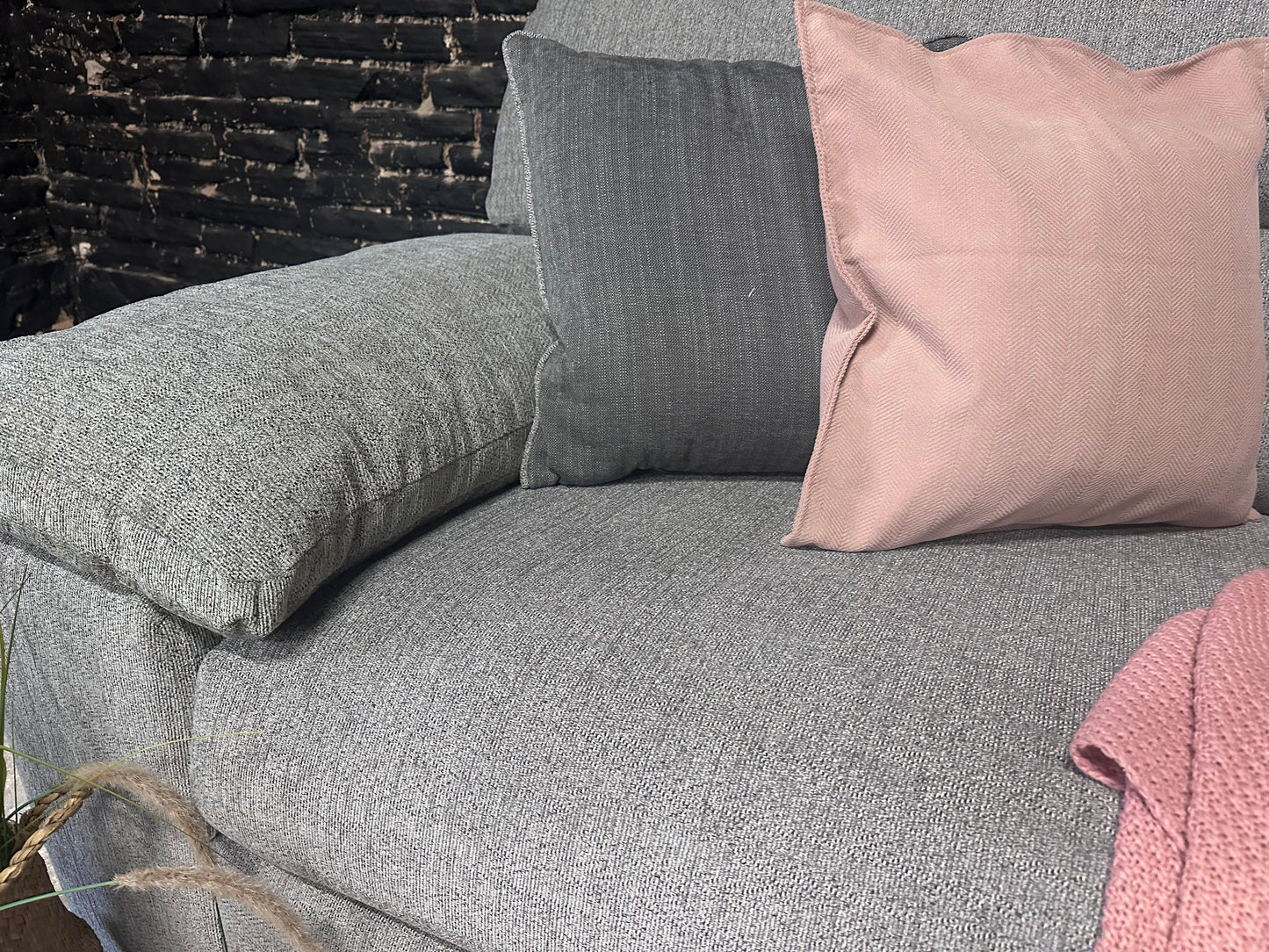 NEW Morgan Santos Steel grey 3 Seater Split modular Sofa | Oak Furniture Land