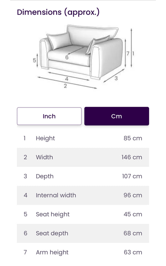 DFS Sage Green Love Seat