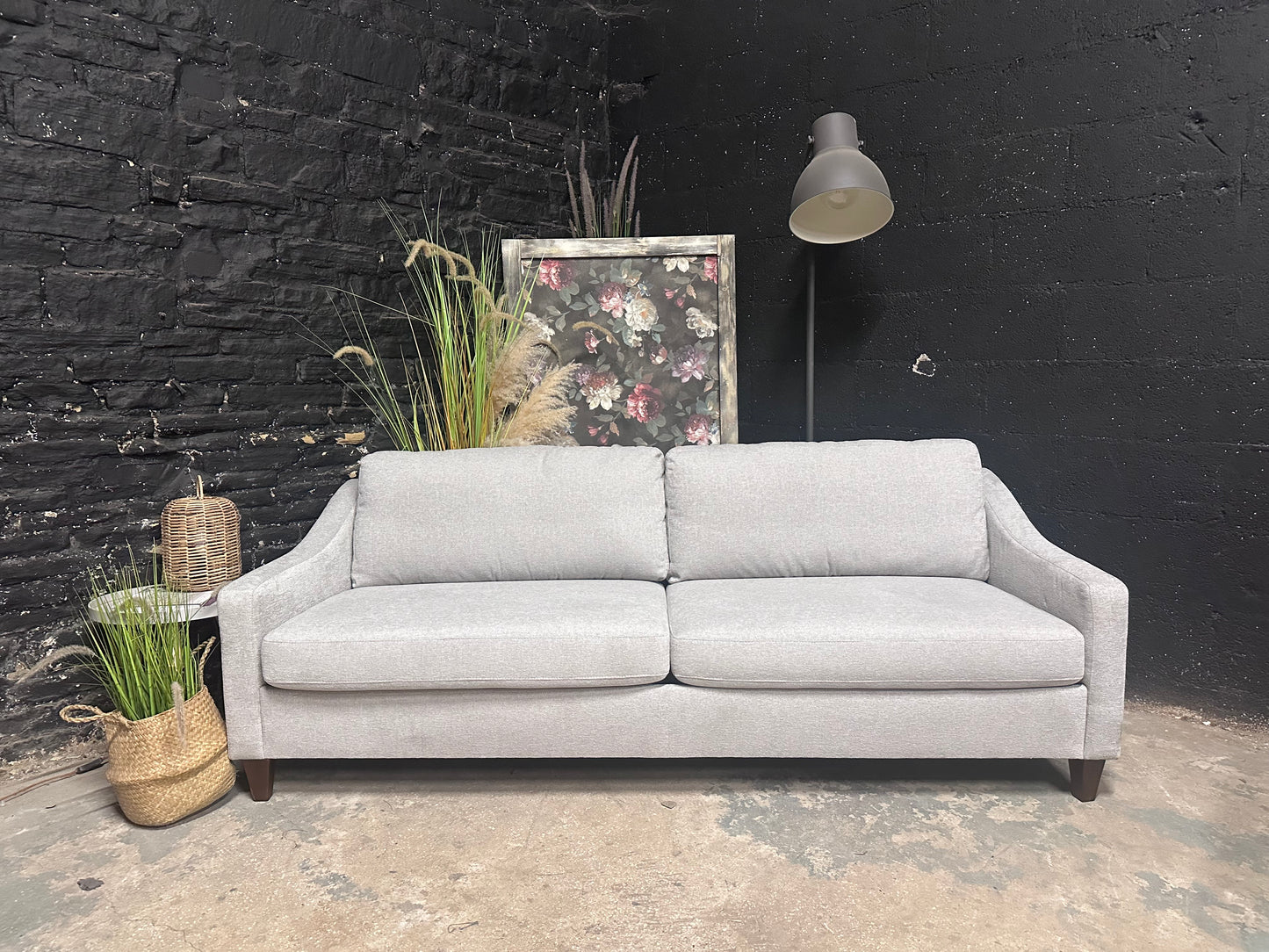 Dusk 3 Seater stone pale grey sofa