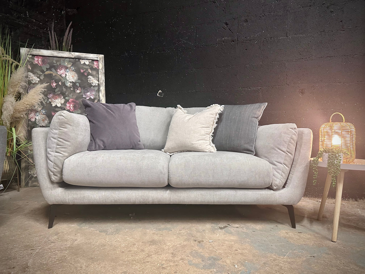 Scandi Pebble Grey 2.5 Seater Sofa - Brand New