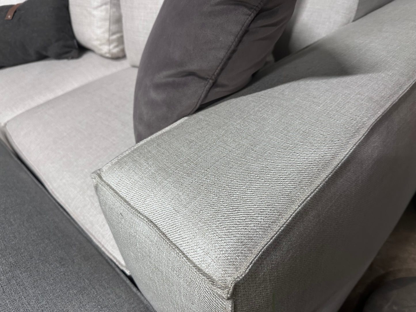 Modular 3 Seater Sofa in Pebble Grey - New