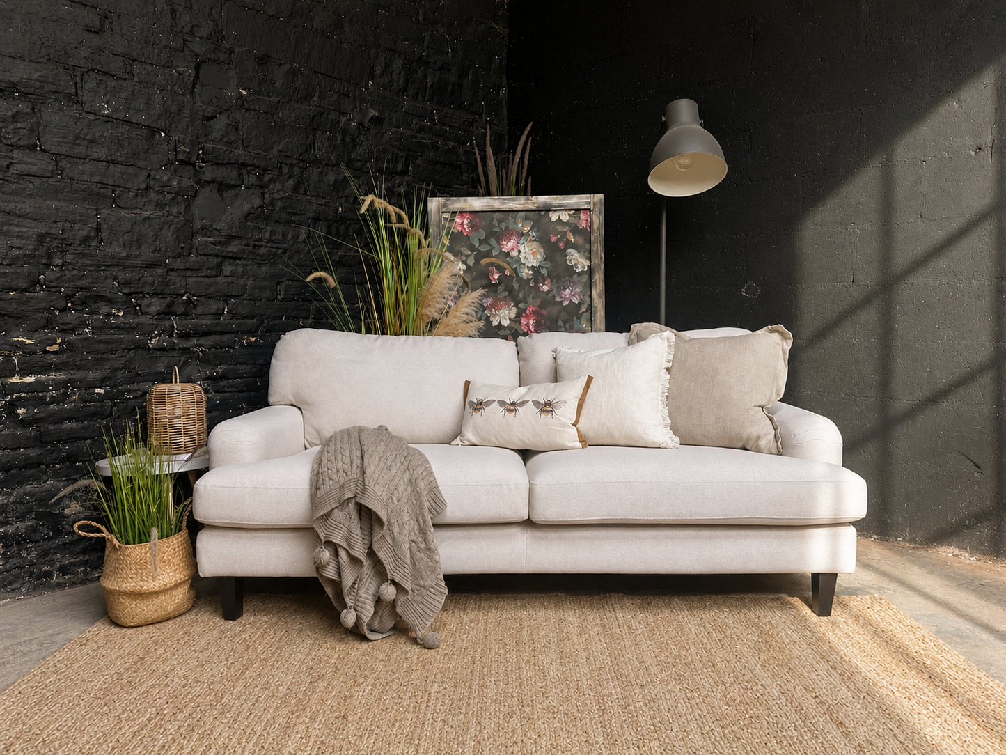 DFS 3 Seater Cream/Beige Sofa