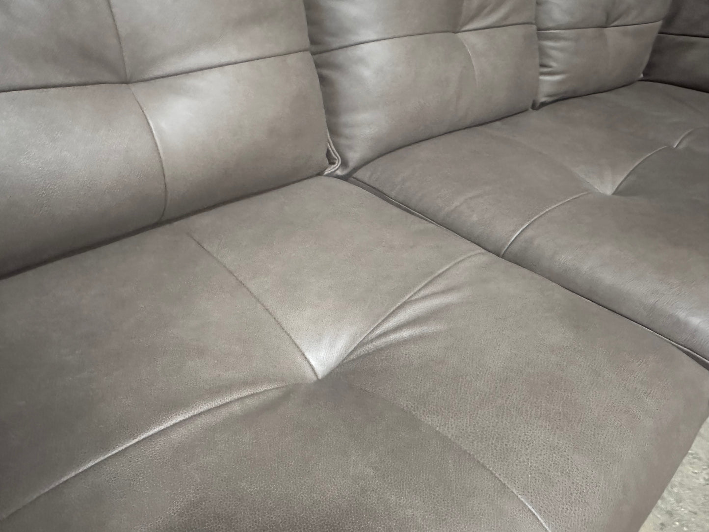 Alexander and James Leather Corner Sofa in Soft Truffle