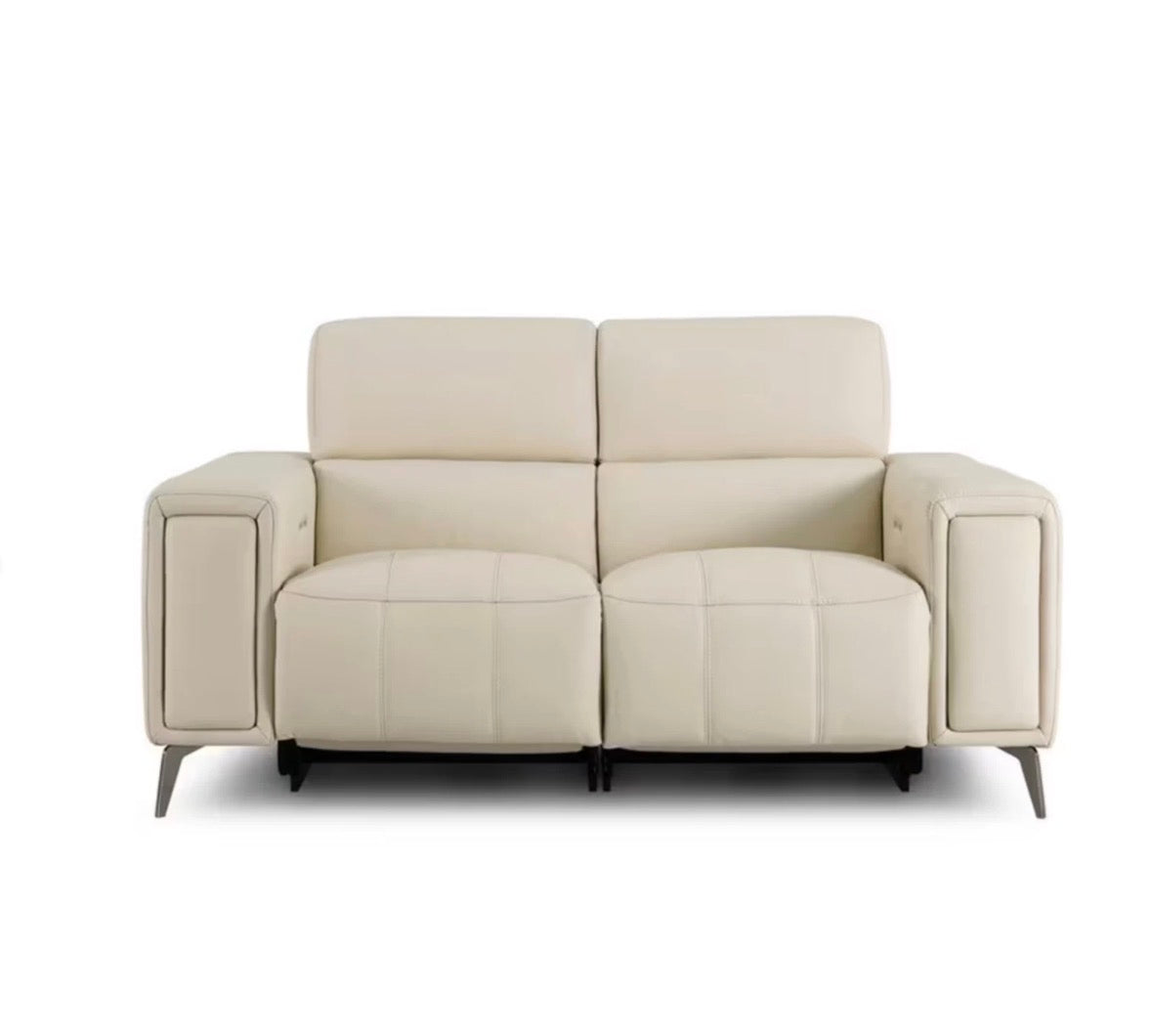 DFS 2 Seater Showcase sofa in 100% leather - Borelli Frost
