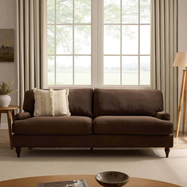 Dusk 3 Seater Sofa in Cappuccino Velvet