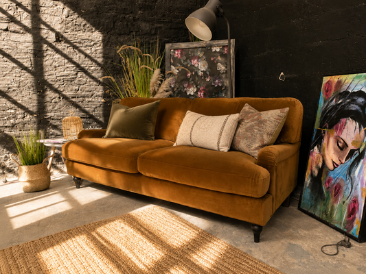 Dusk Hampshire 3 Seater Sofa in Muted Gold
