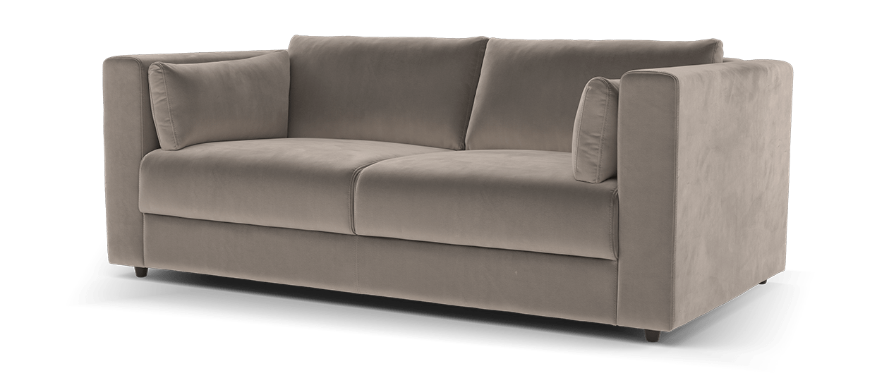 Sofology The Strand 3 Seater Sofa in Mole Matt Velvet