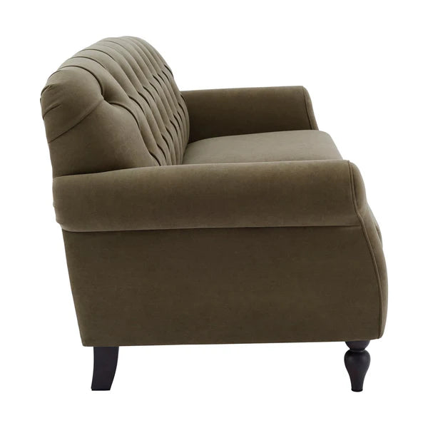 Dusk Hebden 3 Seater Sofa - Matt Green Velvet