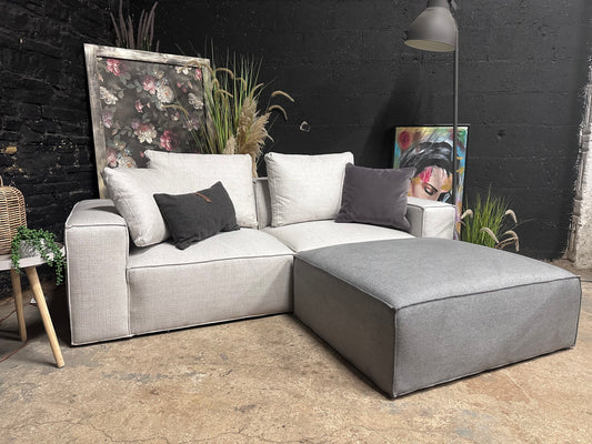 Modular 3 Seater Sofa in Pebble Grey - New