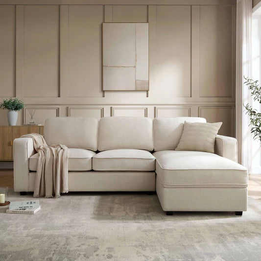 Dusk Soho right hand storage Chaise in Beige