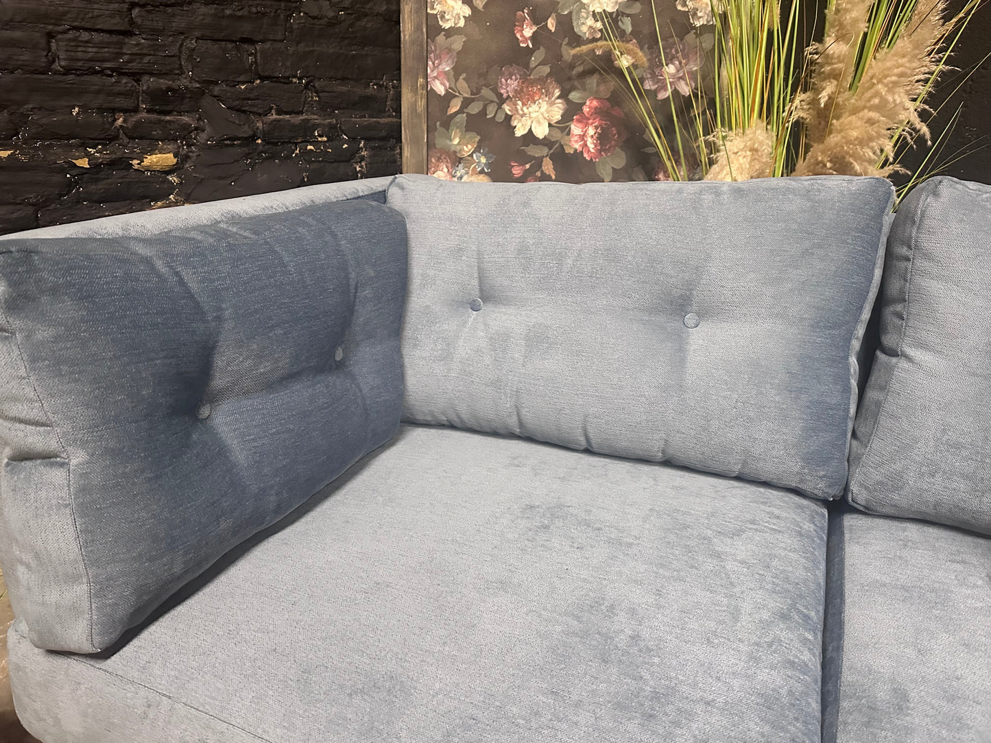 New John Lewis Sofa Bed - Blue Aqua Velvet