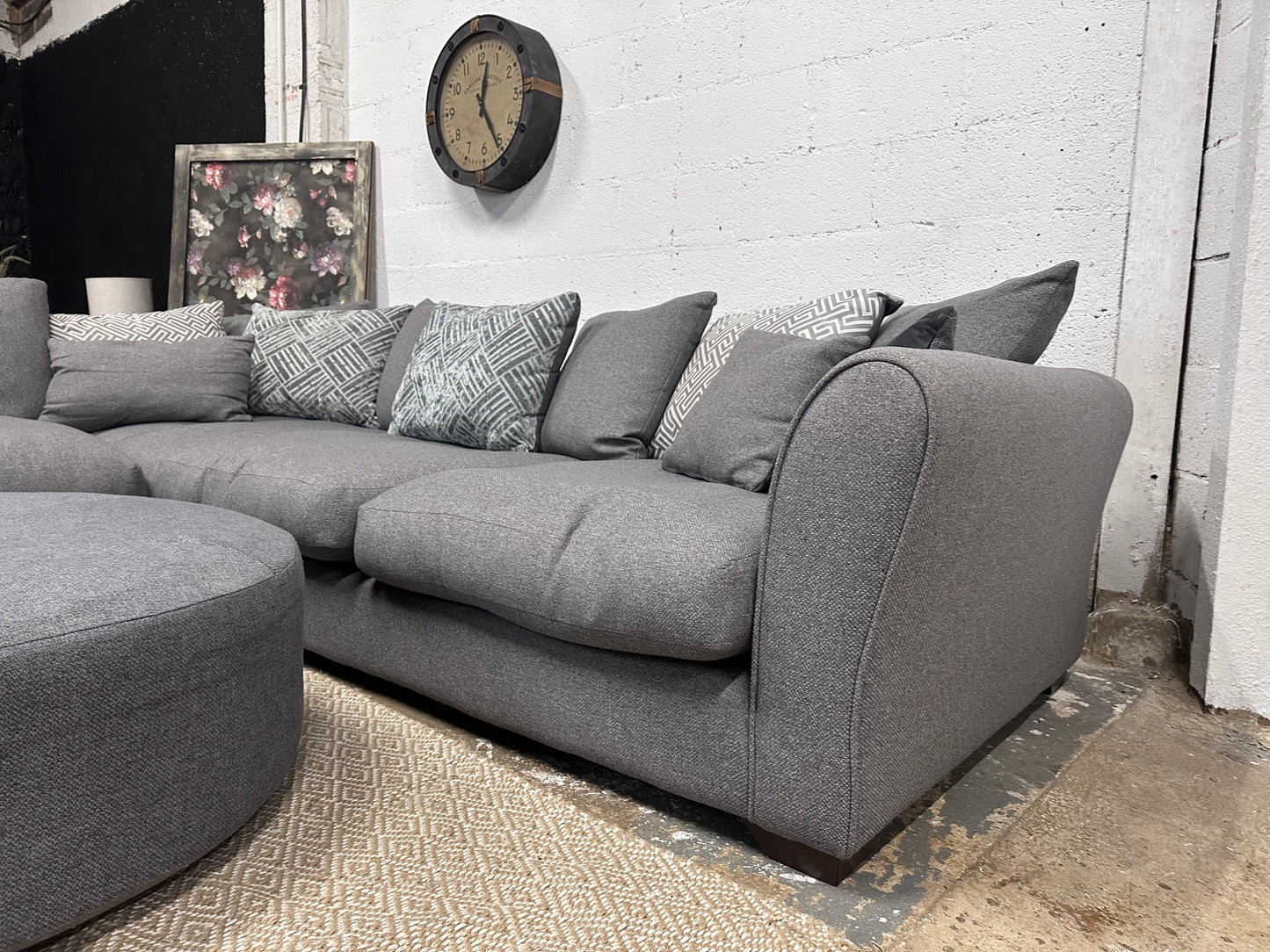 DFS RIGHT Hand Grey Corner Sofa (opposite way facing to picture)