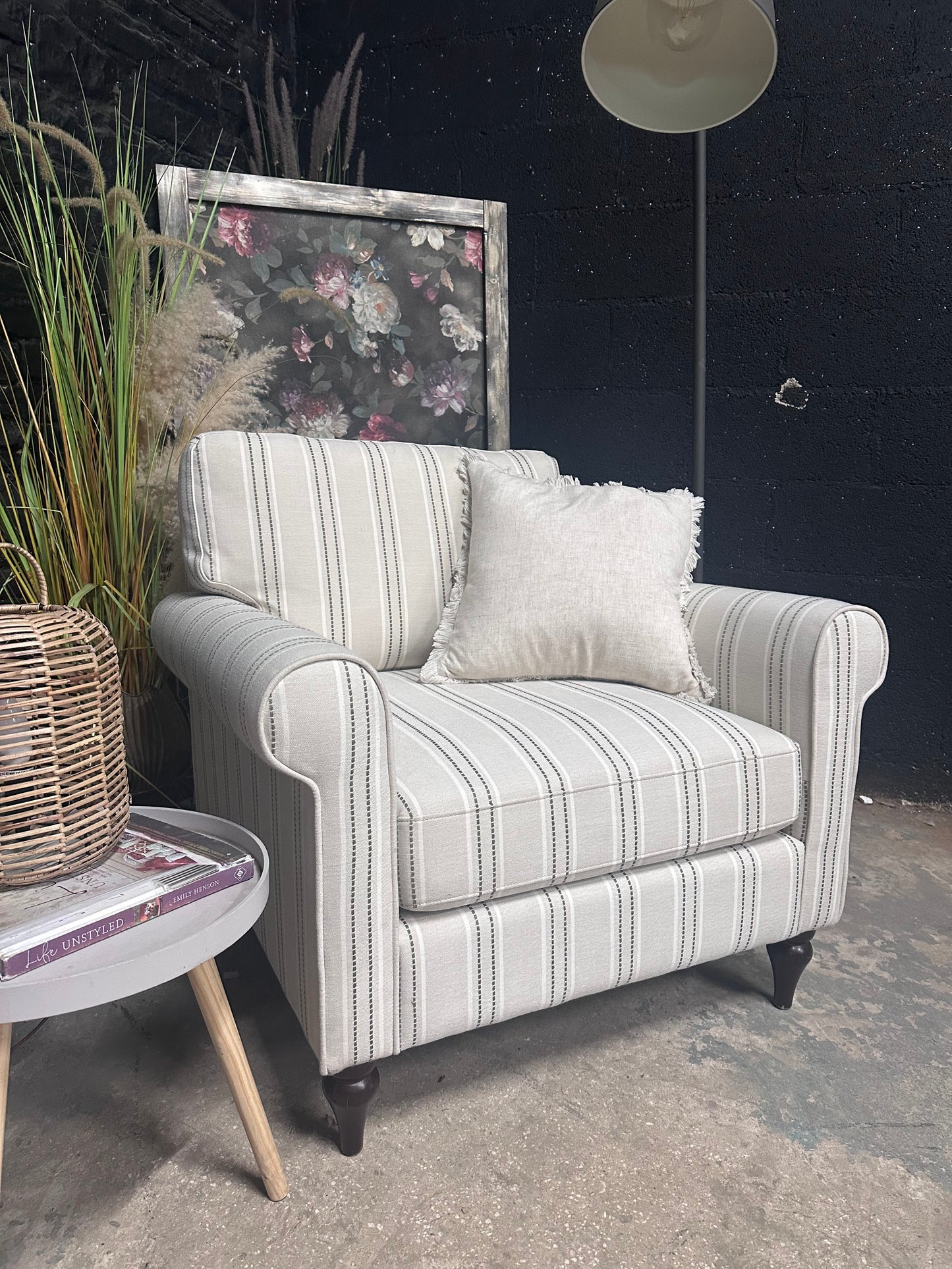 Dusk Sicily Armchair in Stripe