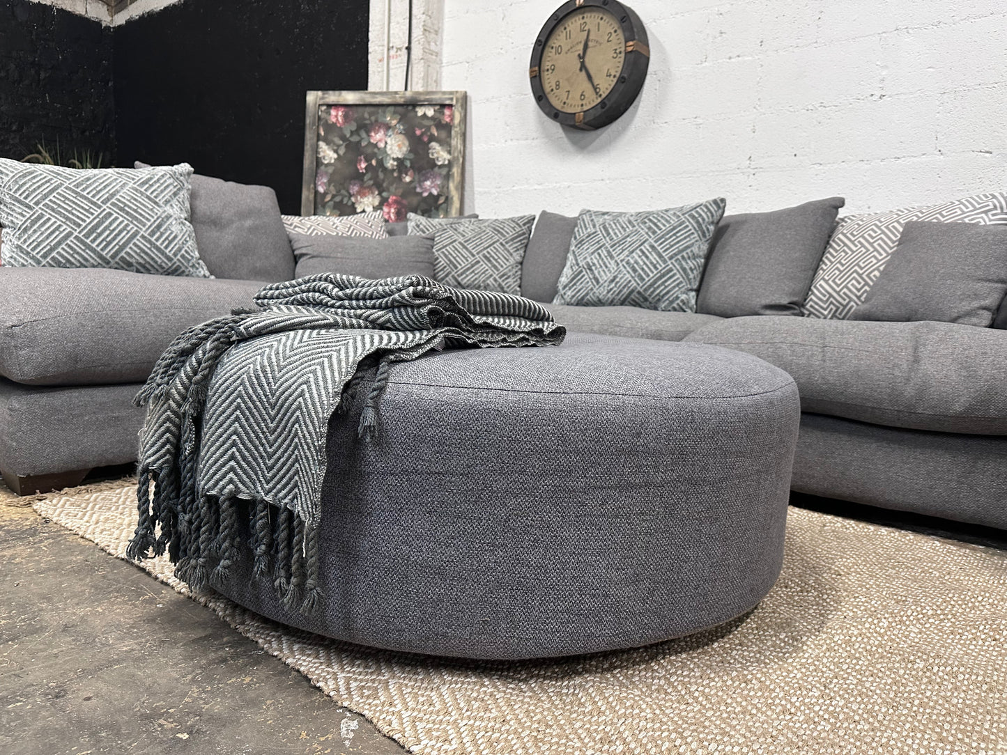 DFS RIGHT Hand Grey Corner Sofa (opposite way facing to picture)