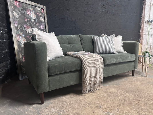 Willow Forest Green 3 Seater Scandi Sofa