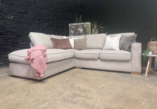 Furniture Village Dove Grey Corner Sofa