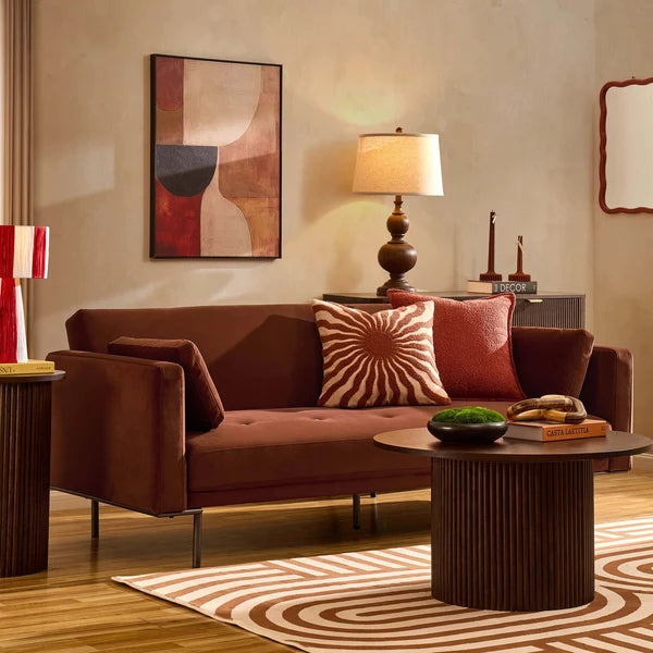 Dusk Hudson Click Clack Sofa Bed - Terracotta