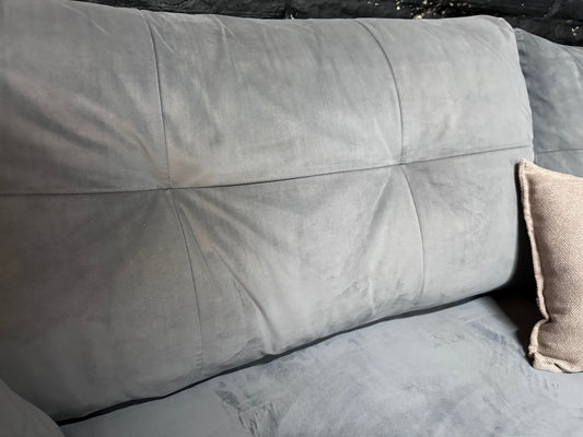 Bakerloo Grey Velvet Reversible chaise | ex display