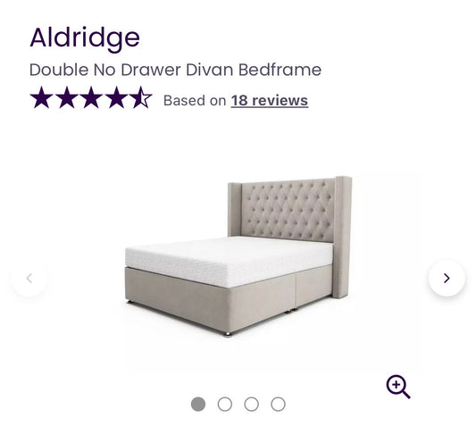 Dfs Aldridge Non Storage Double Bed - Mink