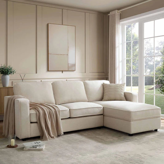 Dusk Soho right hand storage Chaise in Beige