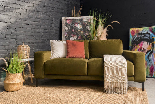 Dusk 3 Seater Sofa in Deep Green Velvet