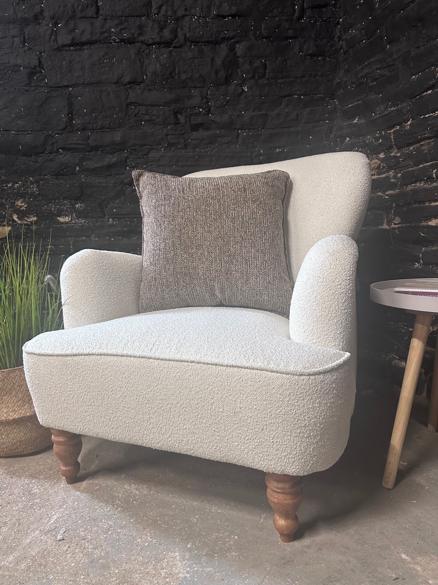 DFS Orka Forest Green Velvet Armchair
