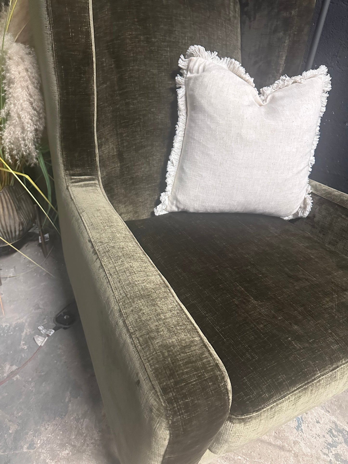 Sofology Olive Green Wingback Chair - Cancelled Order