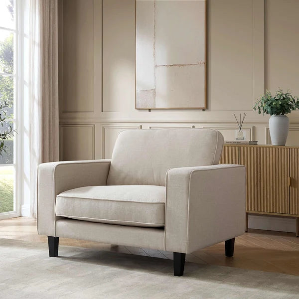 Soho 3 Seater and Love Seat Set - Cream Beige