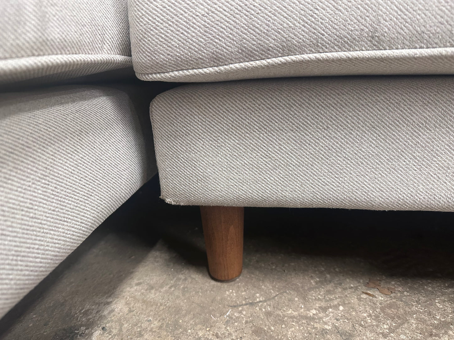 Left Hand Beige Corner Chaise - Payton