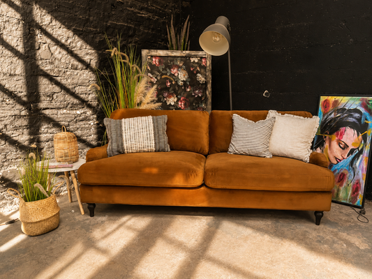 Dusk Hampshire 3 Seater Sofa in Muted Gold