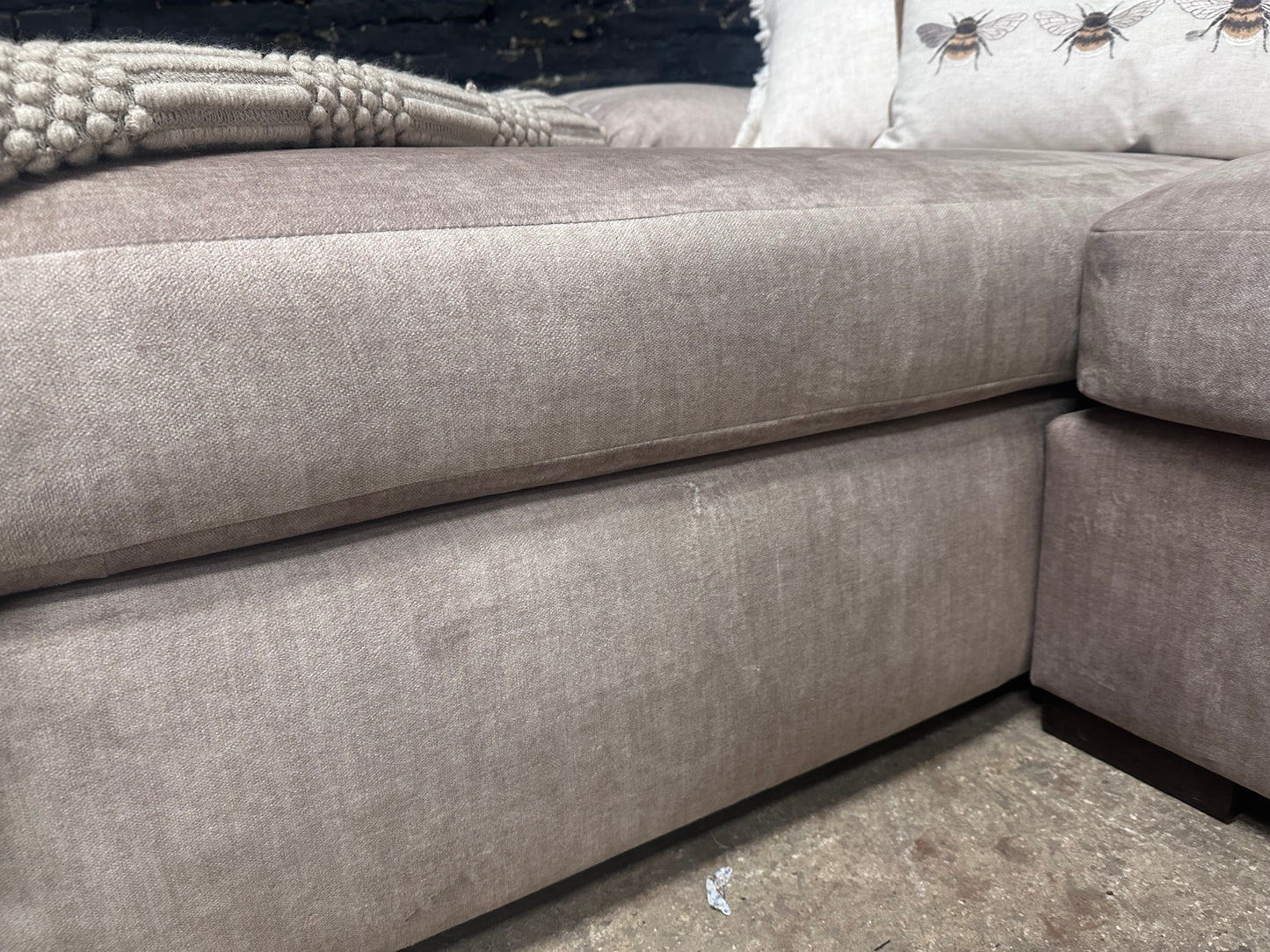 Very Beige 3 Seater Right Hand Chaise Sofa (opposite way of pic)