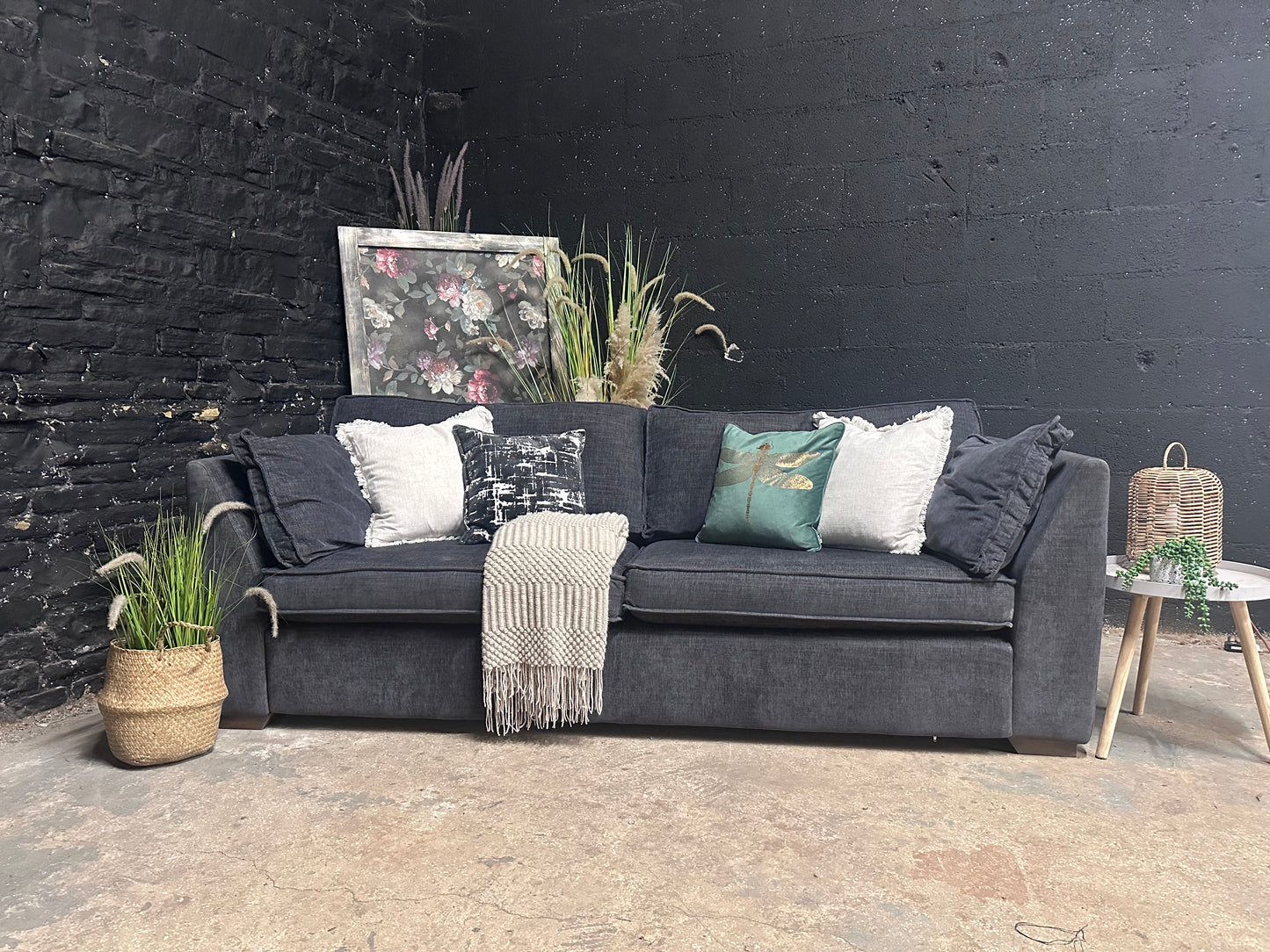 Sofology 4 Seater Sofa - in Charcoal Grey