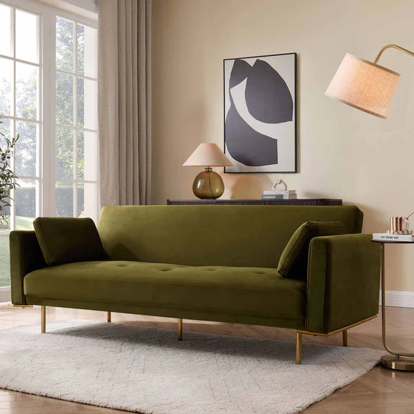 Dusk Hudson Click Clack Sofa Bed - Rich Green